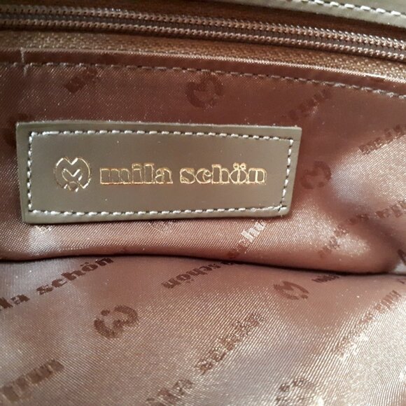 MILA SCHON Authentic Designer Monogram Handbag Purse Excellent Condition - Picture 5 of 8
